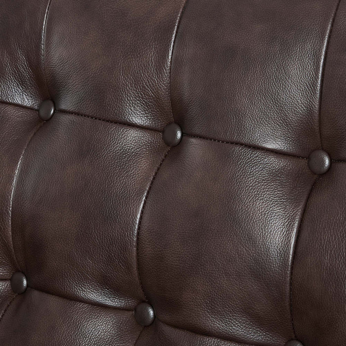 Modway  Exalt Tufted Leather Modern Loveseat