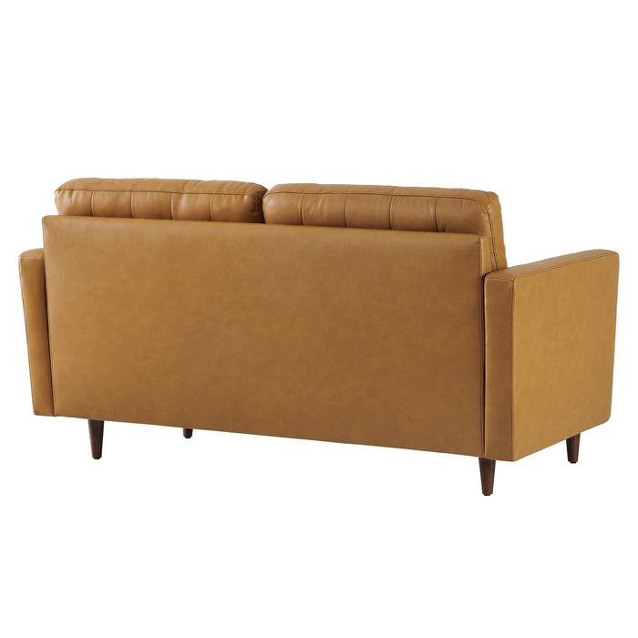 Modway  Exalt Tufted Leather Modern Loveseat