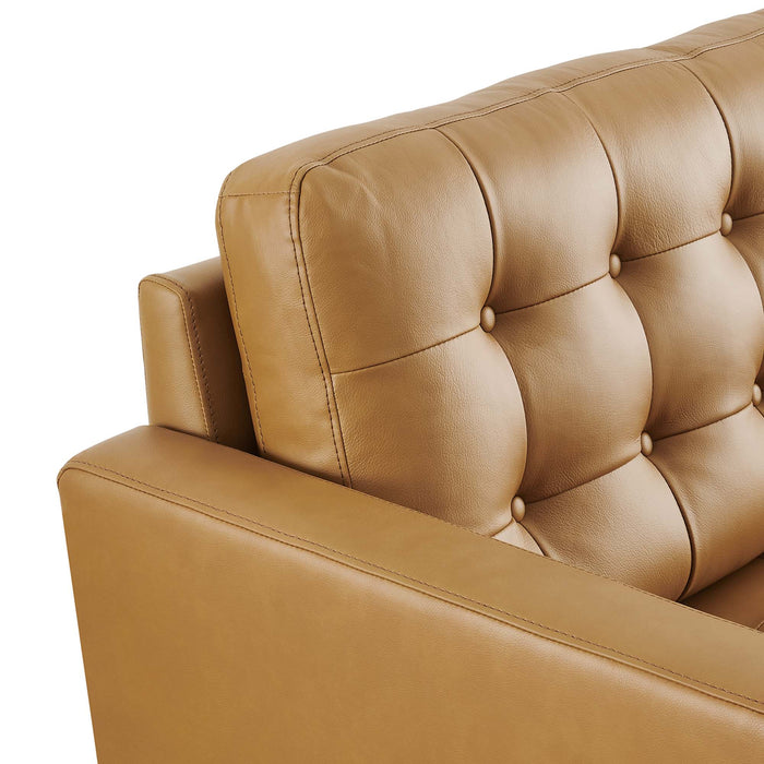 Modway  Exalt Tufted Leather Modern Loveseat