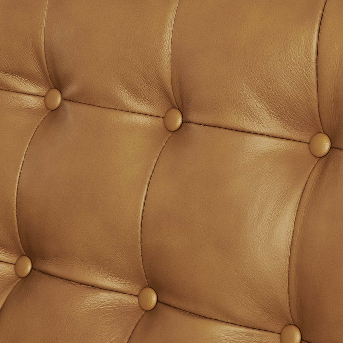 Modway  Exalt Tufted Leather Modern Loveseat