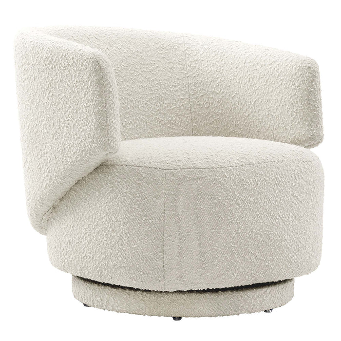 Modway Celestia Boucle Fabric Swivel Accent Chair