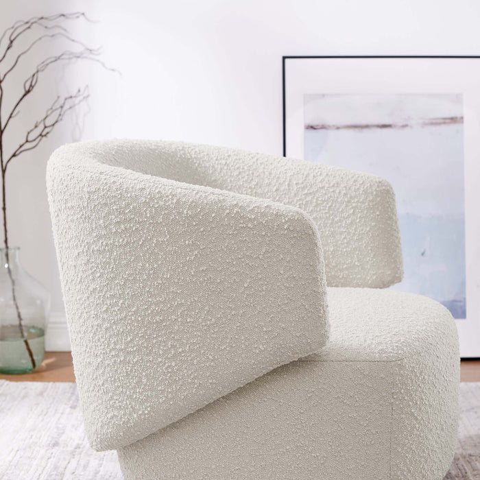 Modway Celestia Boucle Fabric Swivel Accent Chair