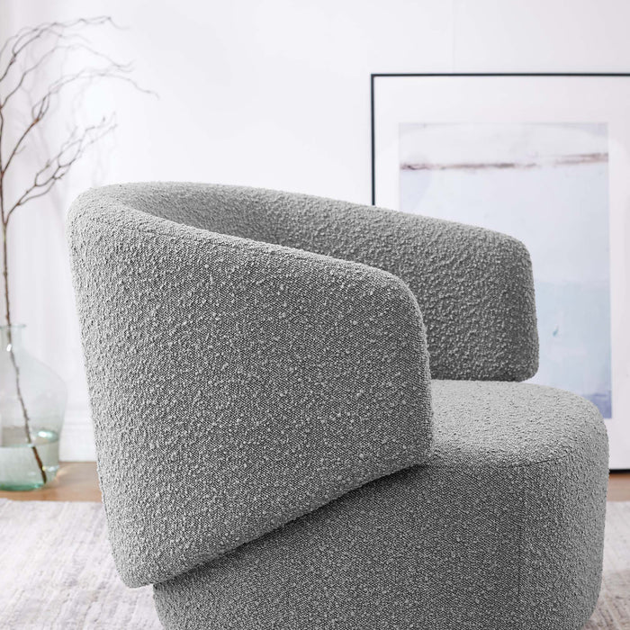 Modway Celestia Boucle Fabric Swivel Accent Chair