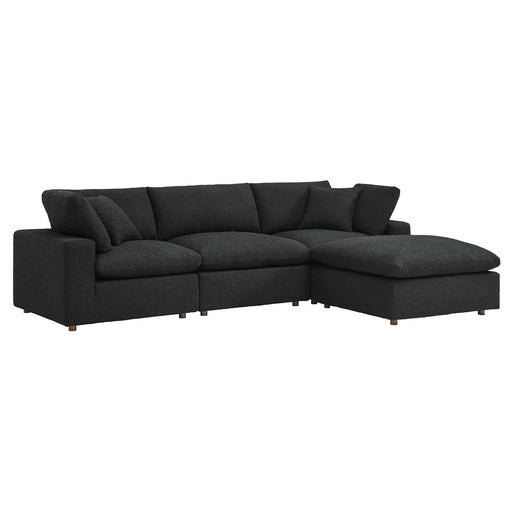 Modway Commix Boucle Fabric 4-Piece Sectional Sofa