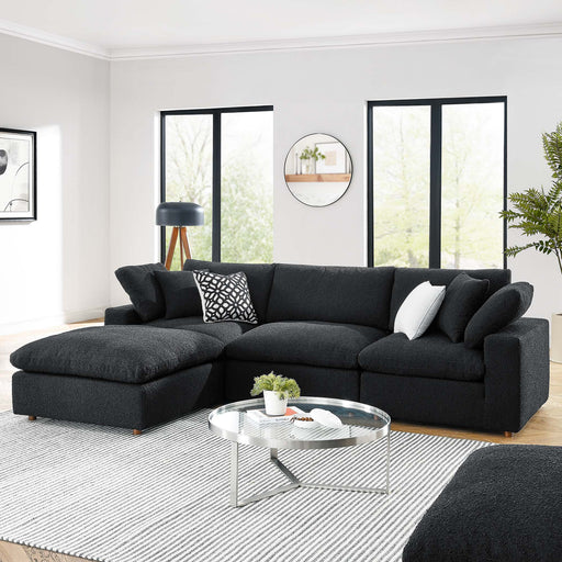 Modway Commix Boucle Fabric 4-Piece Sectional Sofa