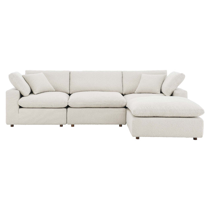 Modway Commix Boucle Fabric 4-Piece Sectional Sofa