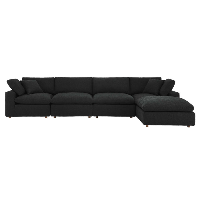 Modway  Commix Boucle Fabric 5-Piece Sectional Sofa