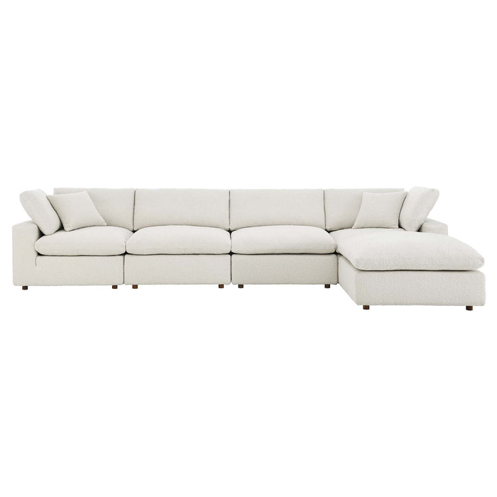 Modway  Commix Boucle Fabric 5-Piece Sectional Sofa