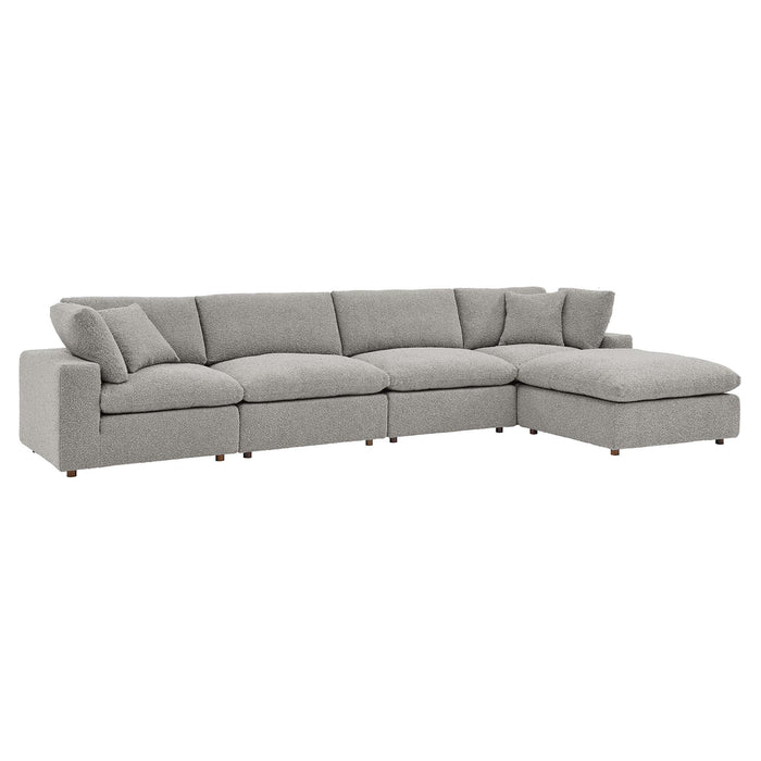 Modway  Commix Boucle Fabric 5-Piece Sectional Sofa