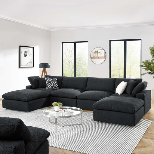 Modway Commix Boucle 6-Piece Sectional Sofa