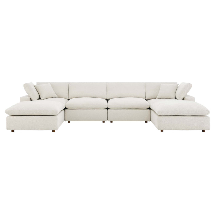 Modway Commix Boucle 6-Piece Sectional Sofa