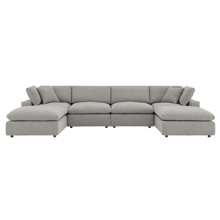 Modway Commix Boucle 6-Piece Sectional Sofa