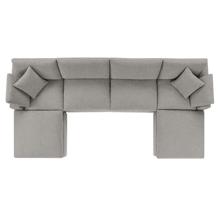 Modway Commix Boucle 6-Piece Sectional Sofa