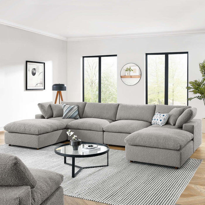 Modway Commix Boucle 6-Piece Sectional Sofa