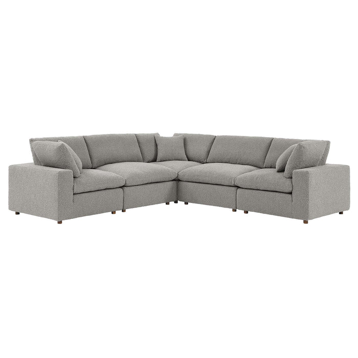 Modway Commix Boucle 5-Piece Sectional Sofa