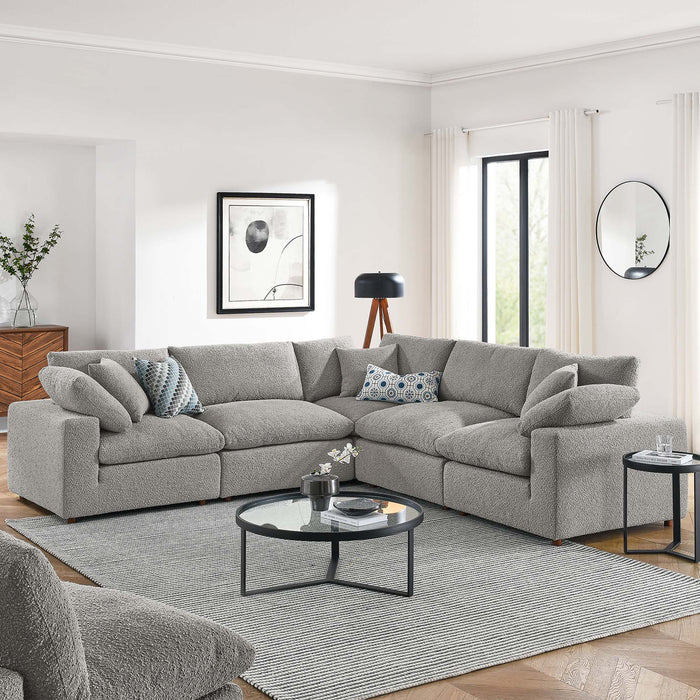 Modway Commix Boucle 5-Piece Sectional Sofa