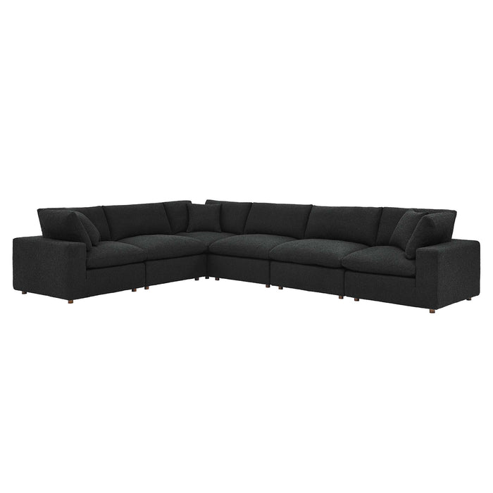 Modway Commix Boucle Fabric 6-Piece Sectional Sofa