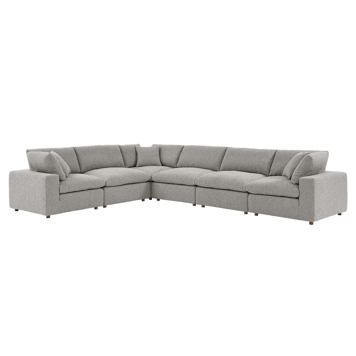 Modway Commix Boucle Fabric 6-Piece Sectional Sofa