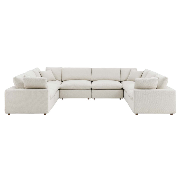 Modway Commix Boucle Fabric 8-Piece Sectional Sofa