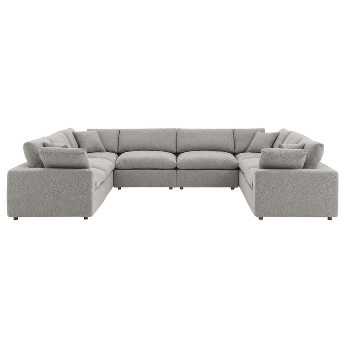 Modway Commix Boucle Fabric 8-Piece Sectional Sofa