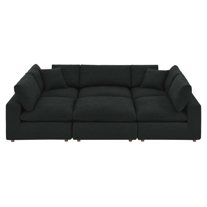 Modway Commix Boucle Fabric 6-Piece Sectional Sofa