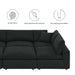 Modway Commix Boucle Fabric 6-Piece Sectional Sofa