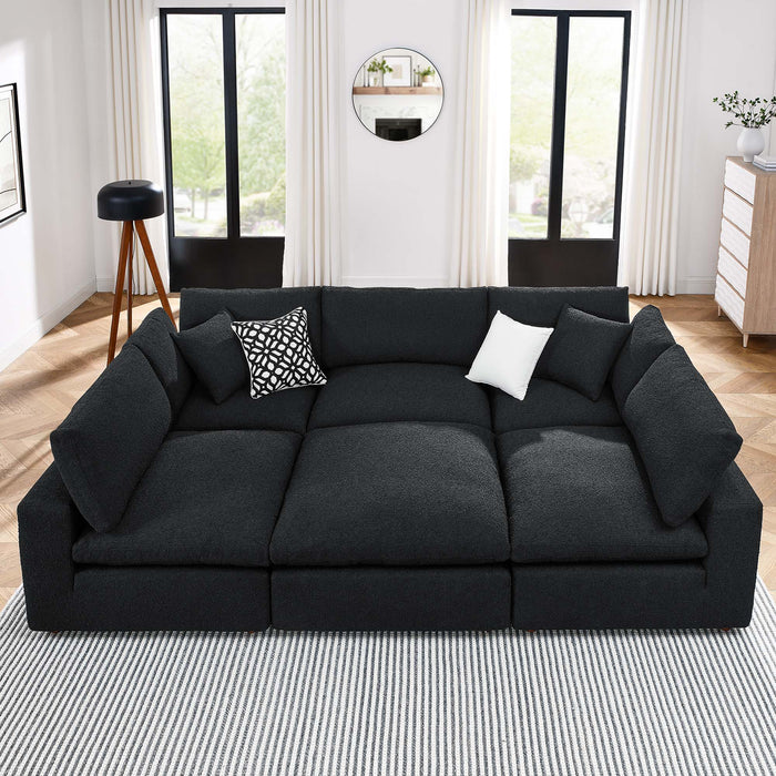 Modway Commix Boucle Fabric 6-Piece Sectional Sofa