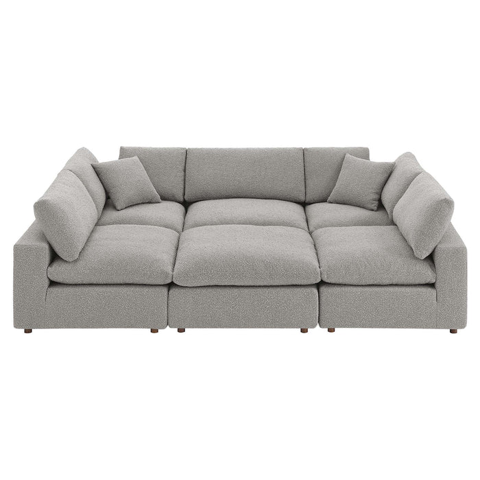 Modway Commix Boucle Fabric 6-Piece Sectional Sofa