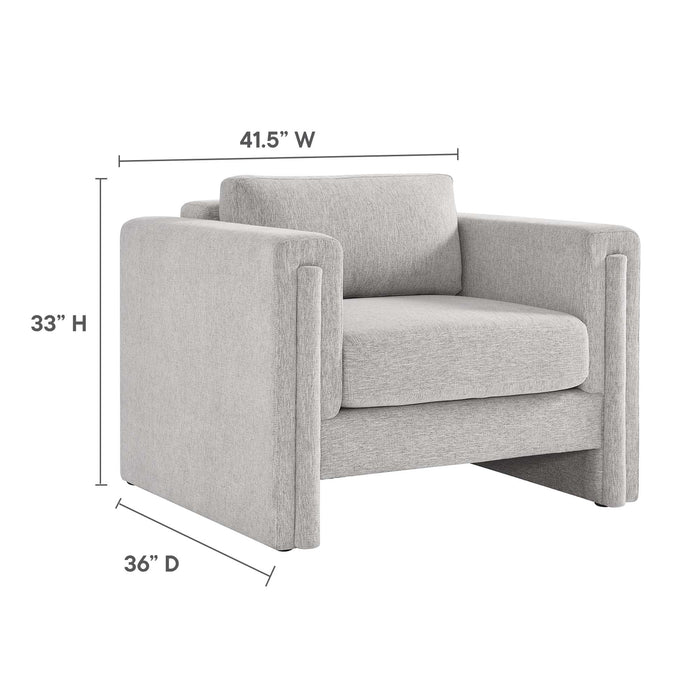 Modway Visible Fabric Upholstered Modern Accent Armchair