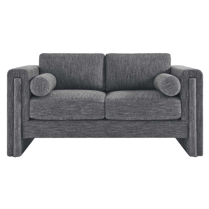 Modway Visible Fabric Upholstered Modern Loveseat Sofa