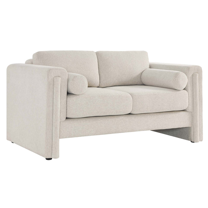 Modway Visible Fabric Upholstered Modern Loveseat Sofa