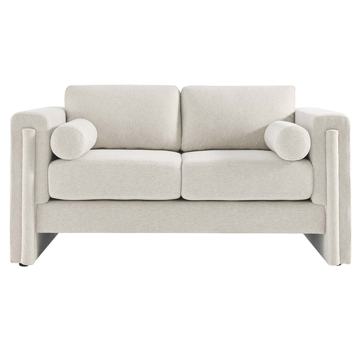 Modway Visible Fabric Upholstered Modern Loveseat Sofa