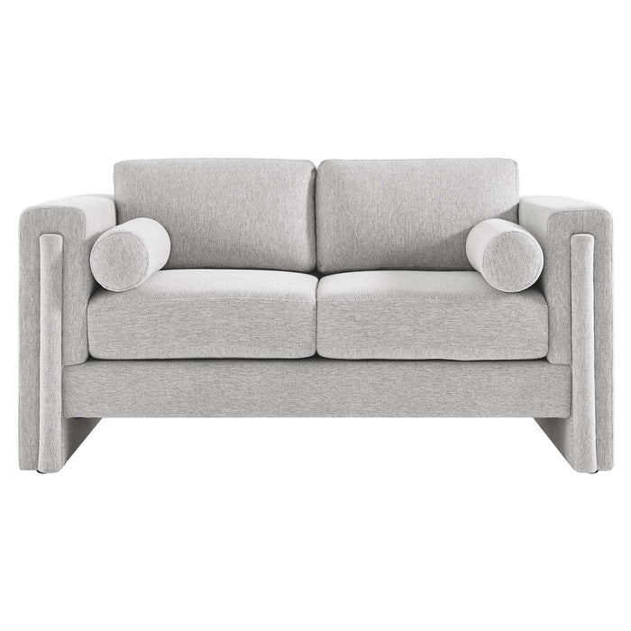 Modway Visible Fabric Upholstered Modern Loveseat Sofa