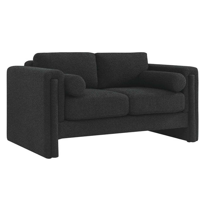 Modway Visible Boucle Fabric Modern Loveseat Sofa