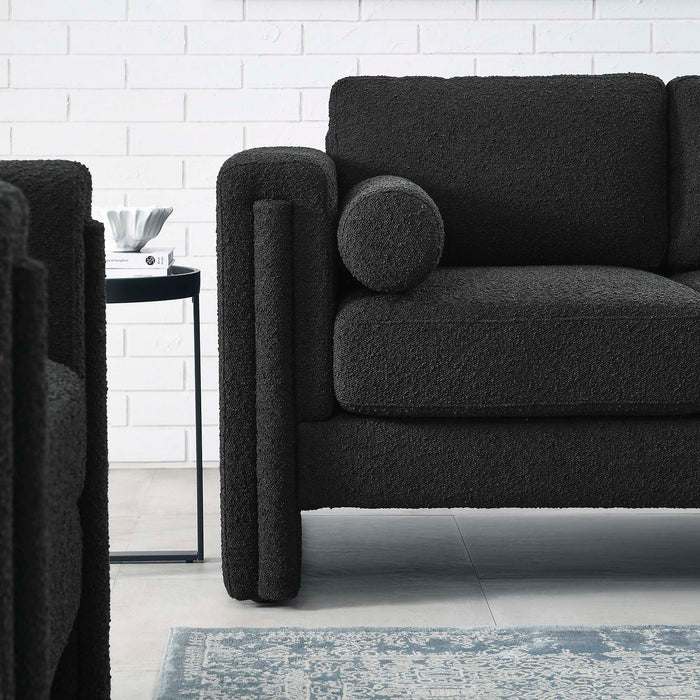 Modway Visible Boucle Fabric Modern Loveseat Sofa