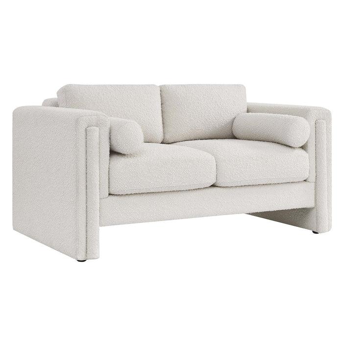 Modway Visible Boucle Fabric Modern Loveseat Sofa