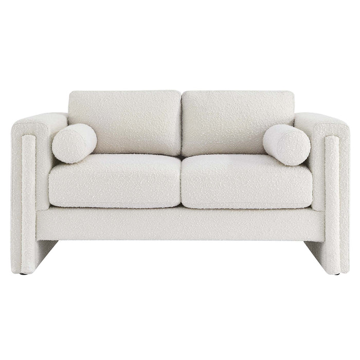 Modway Visible Boucle Fabric Modern Loveseat Sofa