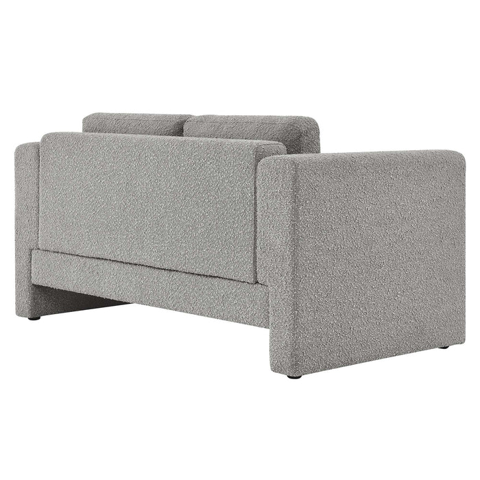 Modway Visible Boucle Fabric Modern Loveseat Sofa