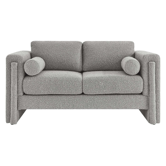 Modway Visible Boucle Fabric Modern Loveseat Sofa