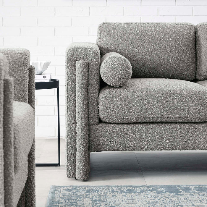 Modway Visible Boucle Fabric Modern Loveseat Sofa