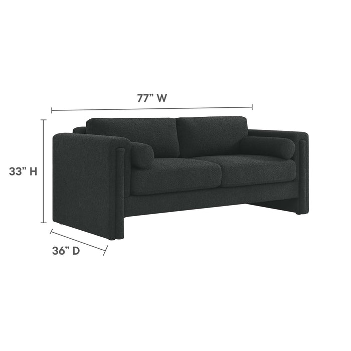 Modway Visible Boucle Upholstered Modern Fabric Sofa