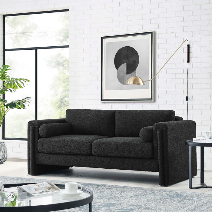 Modway Visible Boucle Upholstered Modern Fabric Sofa