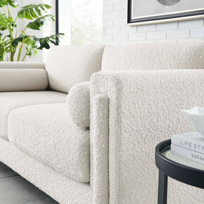 Modway Visible Boucle Upholstered Modern Fabric Sofa