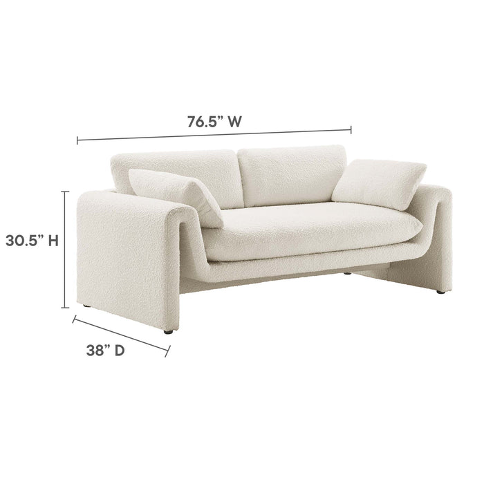 Modway Waverly Boucle Modern Fabric Sofa