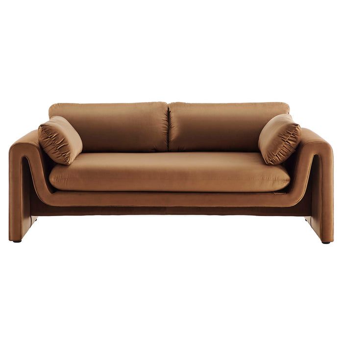 Modway Waverly Mid-Century Modern Velvet Sofa