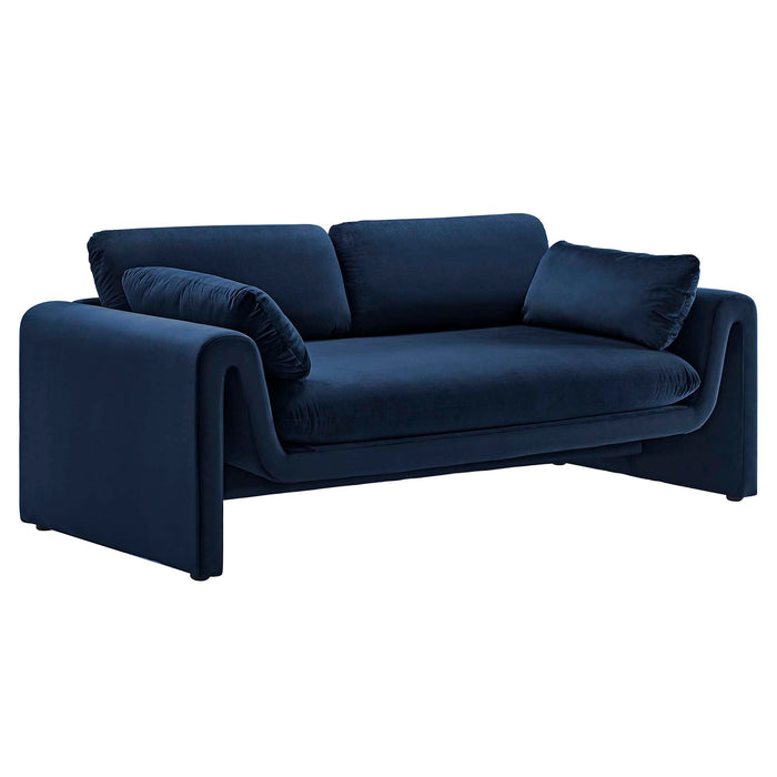 Modway Waverly Mid-Century Modern Velvet Sofa