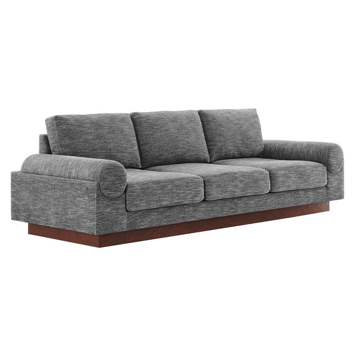 Modway Oasis Modern Upholstered Deep Seating Fabric Sofa 