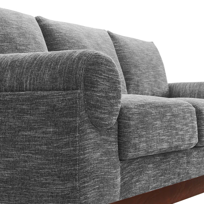 Modway Oasis Modern Upholstered Deep Seating Fabric Sofa 