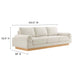 Modway Oasis Modern Upholstered Deep Seating Fabric Sofa 