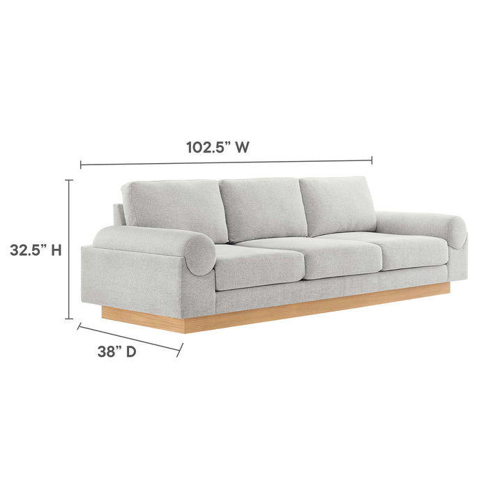 Modway Oasis Modern Upholstered Deep Seating Fabric Sofa 